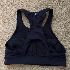 Navy high neck lululemon sports bra size 8